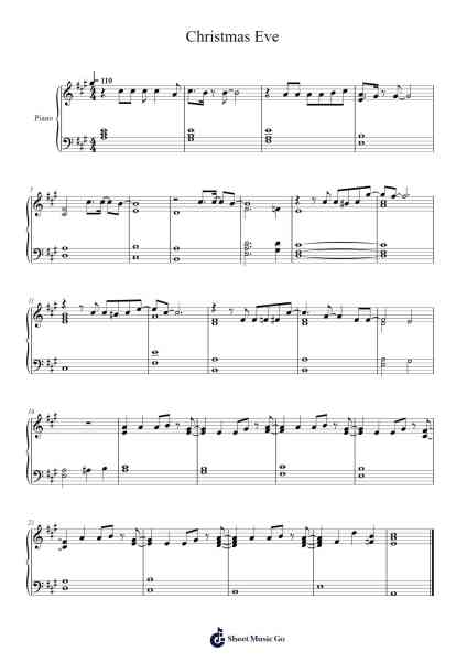 Christmas Eve Sheet Music by Tatsuro Yamashita-Arr.Humedwight