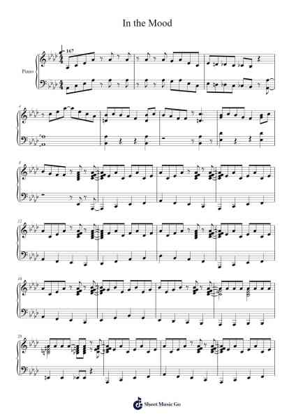 In the Mood Sheet Music by Glenn Miller-Arr.Fasil Murseph