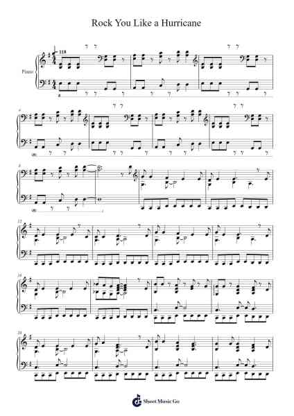 Rock You Like a Hurricane Sheet Music by Scorpions-Arr.Yorkkim