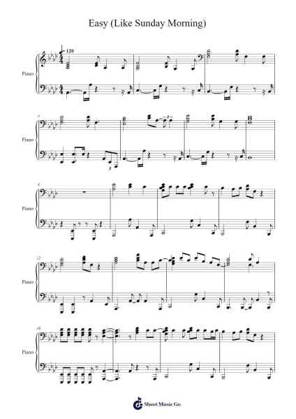 Easy (Like Sunday Morning) Partitura de The Commodores-Arr.Efbin Kimsie