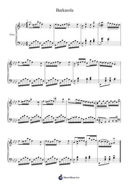 Barkarola Partitura de Maria Szymanowska-Arr.Caerwood Belch