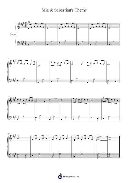 La La Land - Mia & Sebastian's Theme Sheet Music by Justin Hurwitz-Arr.Hartecam Thodoreboyle