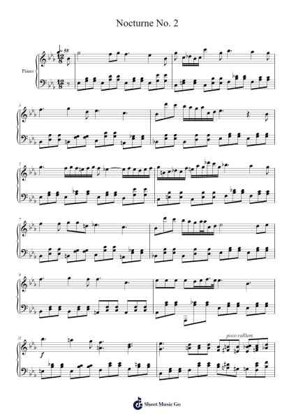 Nocturne No. 2 in E♭, Op. 9 Sheet Music by Frédéric Chopin-Arr.Dilpont Trollsper