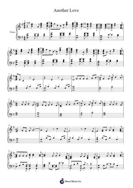 Another Love Sheet Music by Tom Odell-Arr.Lambpy