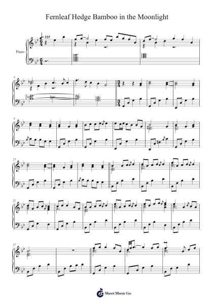 Fernleaf Hedge Bamboo in the Moonlight Partitura de Chinese Traditional-Arr.Sheipert