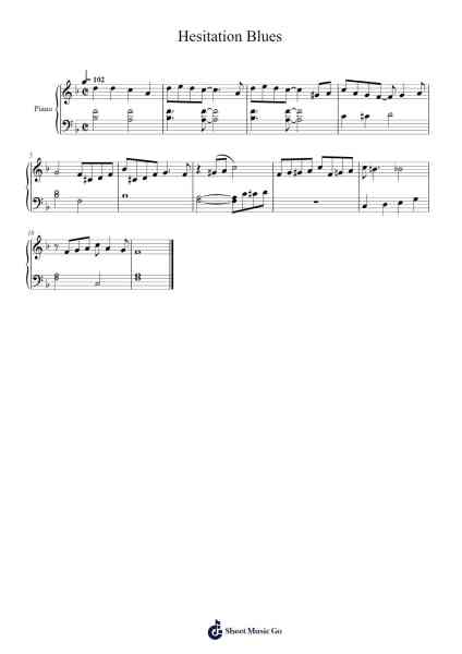 Hesitation Blues Sheet Music by Jelly Roll Morton-Arr.Earwy
