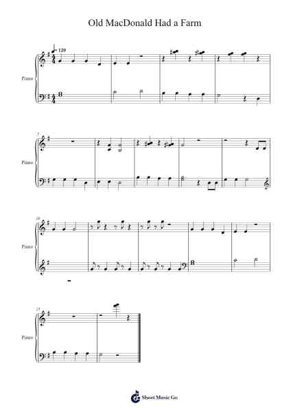 Old MacDonald Had a Farm Sheet Music by Traditional-Arr.Sounoel