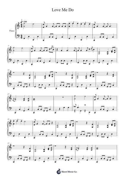Love Me Do Sheet Music by The Beatles-Arr.Gunsea Holmesbob