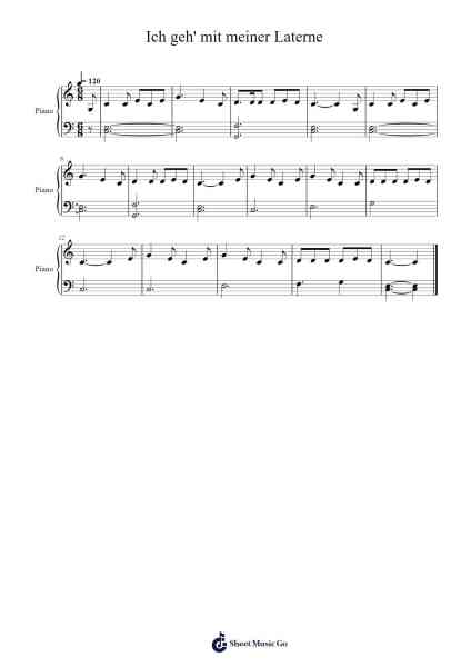 Ich geh' mit meiner Laterne Sheet Music by German Traditional-Arr.Mccan