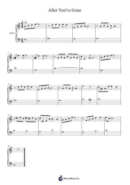 After You've Gone Sheet Music by Turner Layton/Henry Creamer-Arr.Frebert