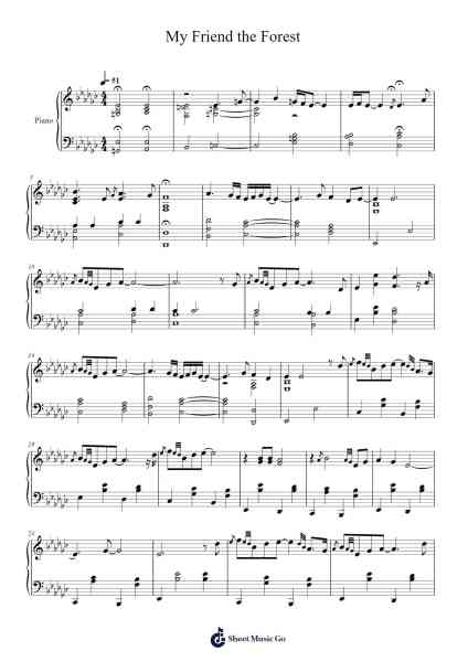 My Friend the Forest Sheet Music by Nils Frahm-Arr.Linjane Barcox
