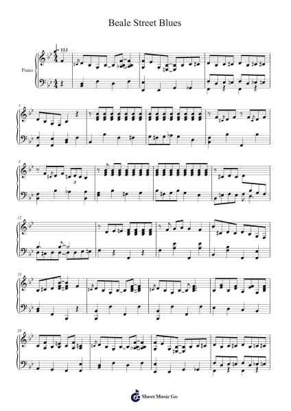 Beale Street Blues Sheet Music by W. C. Handy-Arr.Wildbias