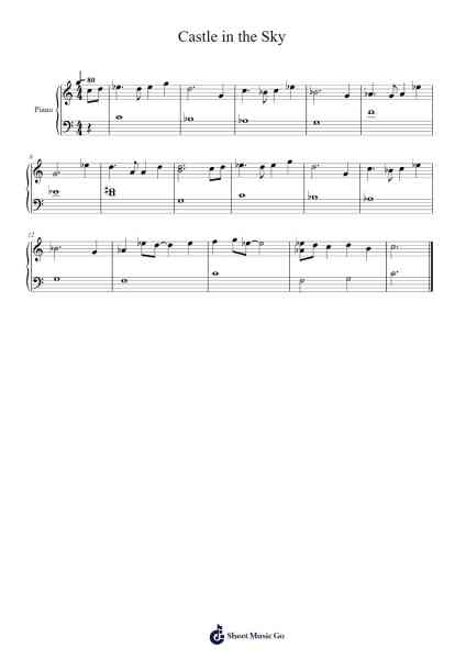 Castle in the Sky - Innocent Sheet Music by Joe Hisaishi-Arr.Borgcon Keford