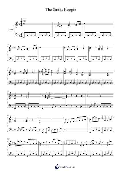 The Saints Boogie Partitura de Gerald Martin-Arr.Regbob Diachols