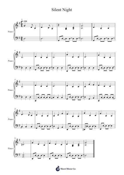 Silent Night (Accompaniment Version) Sheet Music by Franz Xaver Gruber-Arr.Raelo