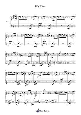 Für Elise Sheet Music by Ludwig van Beethoven-Arr.Penlith