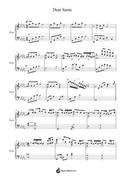 Dear Santa Sheet Music by Girls' Generation-Arr.Canliet Joelck