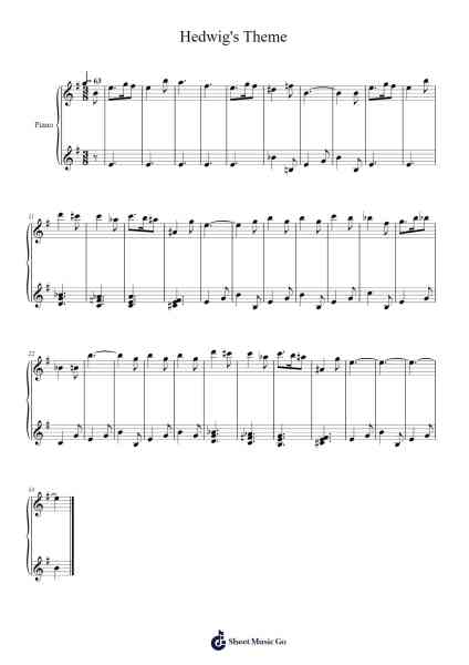 Hedwig's Theme – Harry Potter Sheet Music by John Williams-Arr.Brurel