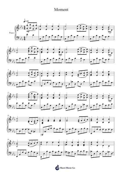 Moment Partitura de Martin Stock-Arr.Heca