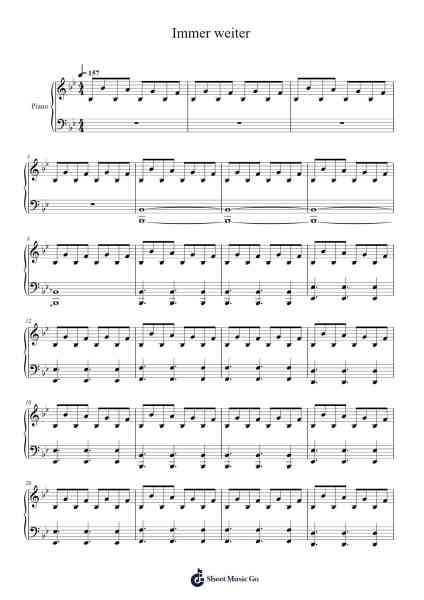 Immer weiter Sheet Music by Tiemo Hauer-Arr.Markxy