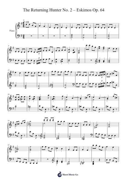 The Returning Hunter No. 2 – Eskimos Op. 64 Sheet Music by Amy Beach-Arr.Charmie