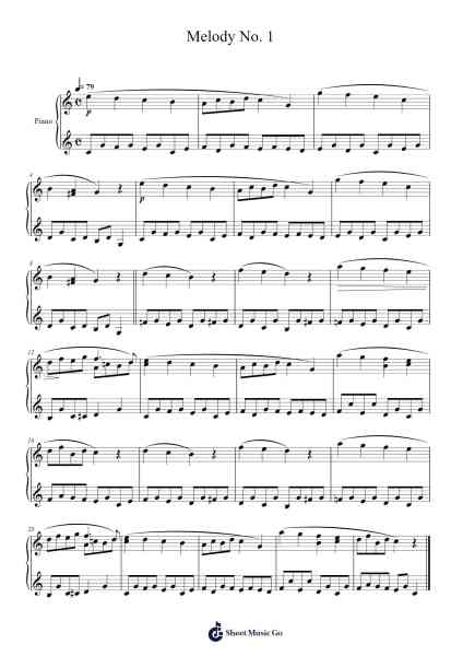 Melody No. 1 – Album for the Young Sheet Music by Robert Schumann-Arr.Glalain Borhys