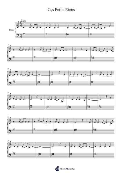 Ces Petits Riens Sheet Music by Serge Gainsbourg-Arr.Cliffcam Whbill