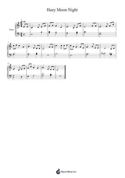 Hazy Moon Night Sheet Music by Teiichi Okano-Arr.Atwright