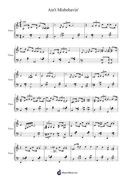Ain't Misbehavin' Sheet Music by Fats Waller-Arr.Loliz O'Conbach