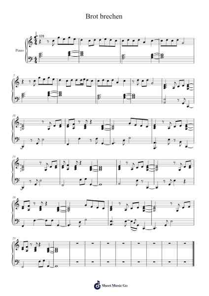 Brot brechen Partitura de Bushido/Shindy-Arr.Make