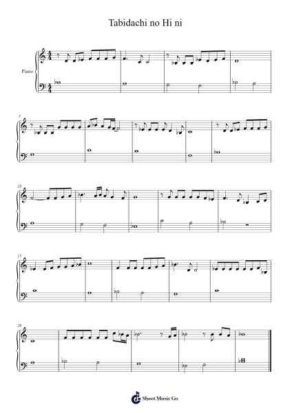 Tabidachi no Hi ni Sheet Music by Hiromi Sakamoto-Arr.Sawhy