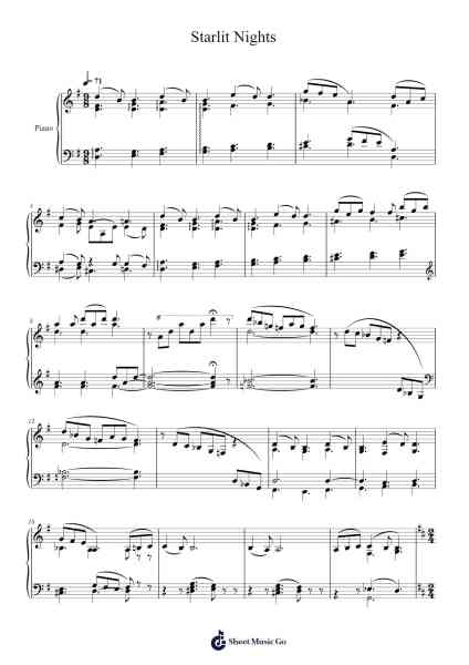 May: Starlit Nights –The Seasons Sheet Music by Pyotr Tchaikovsky-Arr.Pubey