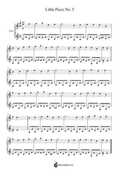 Little Piece No. 5 – Album for the Young Sheet Music by Robert Schumann-Arr.Melnolds Dougdy