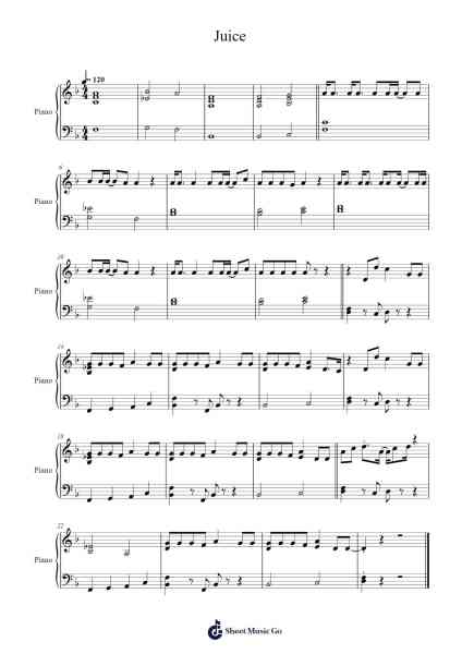 Juice Sheet Music by Lizzo-Arr.Virquinn Hoodvid