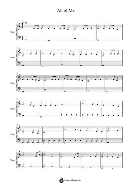 All of Me Sheet Music by John Legend-Arr.Louieby