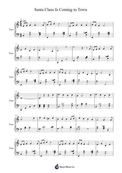 Santa Claus Is Coming to Town Sheet Music by John Frederick Coots-Arr.Conpiers