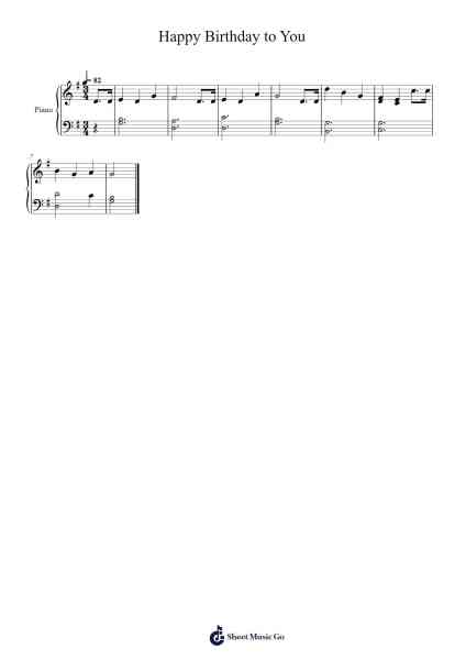 Happy Birthday to You Sheet Music by Mildred J. Hill/Patty Smith Hill-Arr.Quinncol
