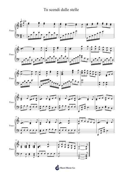 Tu scendi dalle stelle Sheet Music by Alfonso Maria de Liguori-Arr.Lanhy