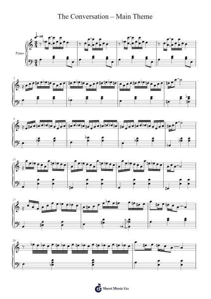 The Conversation – Main Theme Sheet Music by David Shire-Arr.Stowemon