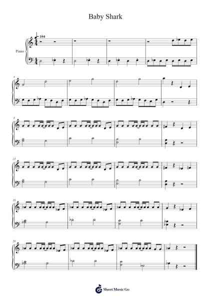 Baby Shark Sheet Music by Traditional-Arr.Alkerr Wolfclife