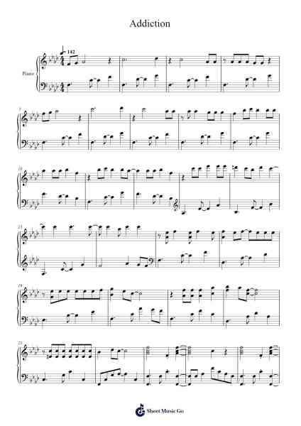 Addiction Partitura de EXO-Arr.Oryet Zosoll