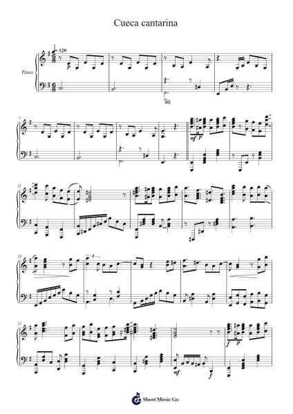 Cueca cantarina Sheet Music by Willy Claure-Arr.Pearric
