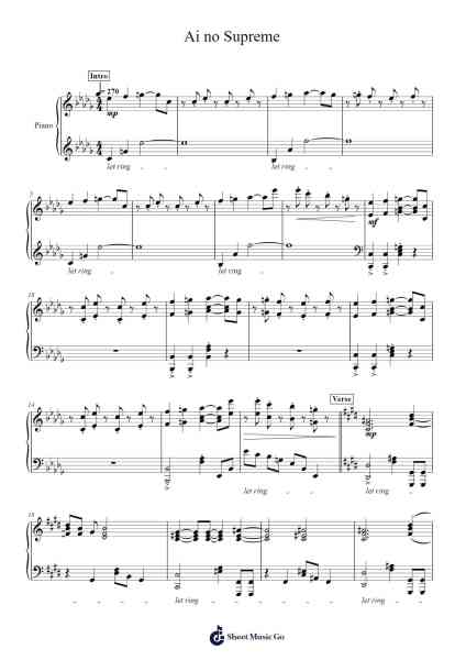 Ai no Supreme Sheet Music by sagitafaris-Arr.Genus