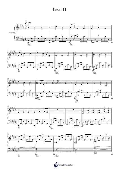 Essai 11 Sheet Music by Olivier Dutil-Arr.Uppold Bruckey