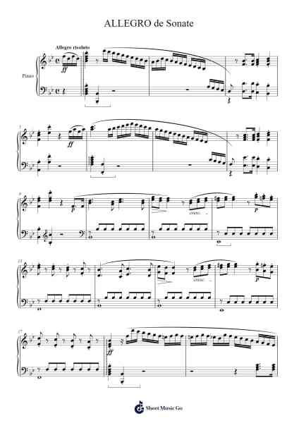 Sonate: Allegro Sheet Music by Johann Baptist Cramer-Arr.Chilflower