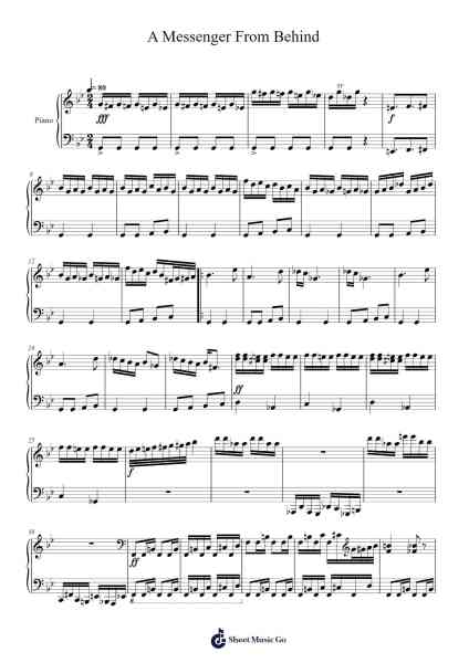A Messenger From Behind - Shadow of the Colossus (Simplified Version) Sheet Music by Kow Otani-Arr.Phillen Gillpont