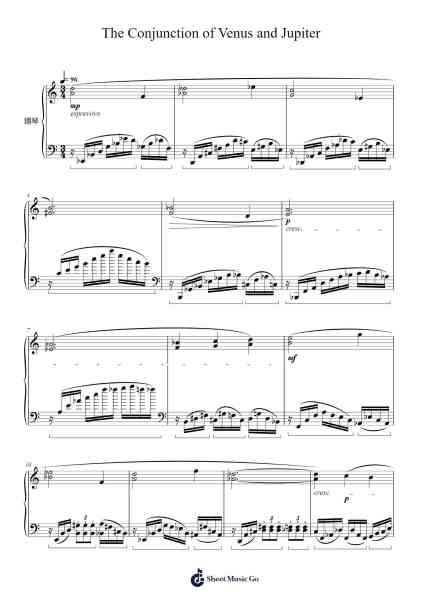 The Conjunction of Venus and Jupiter Sheet Music by Wyldemoll Conswhit-Arr.Leamorse Tayh