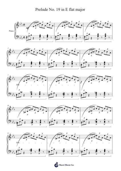 Prelude No. 19 in E flat major Sheet Music by Aiden Lim-Arr.Jesries