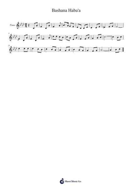 Bashana Haba'a Sheet Music by StevenV-Arr.Golddon