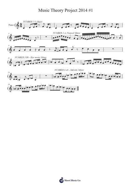 Music Theory Project 2014 #1 Sheet Music by Curtis Peters-Arr.Charnal Tayward